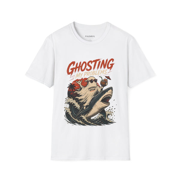 Ghosting My Problems T-Shirt — Funny Sloth Vacation Graphic Tee