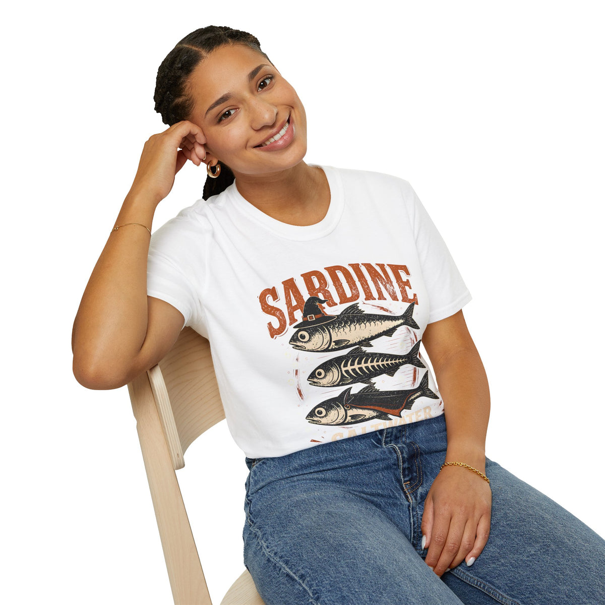Sardine Vintage Fish T-Shirt — Retro Seafood Graphic Tee