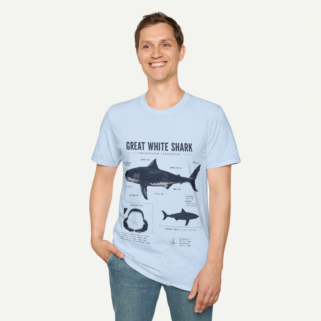Great White Shark Anatomy T-shirt