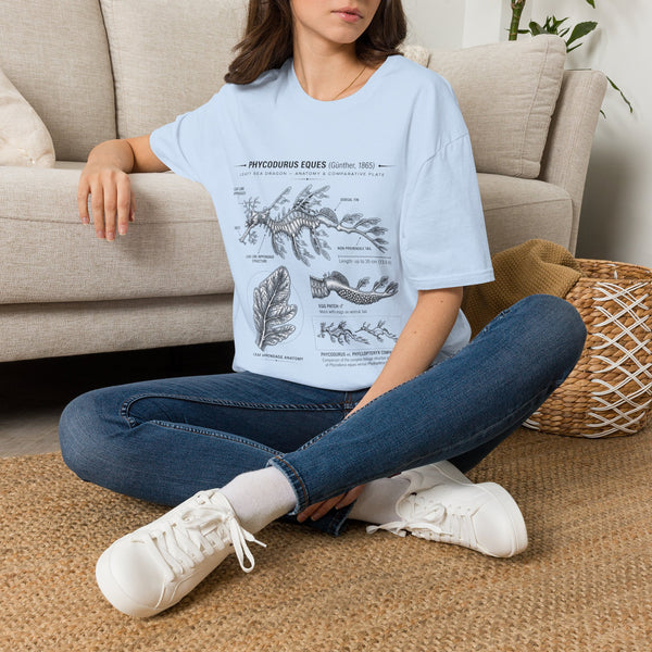 Sea Dragon Anatomy T-Shirt — Phycodurus Eques Botanical Illustration Tee