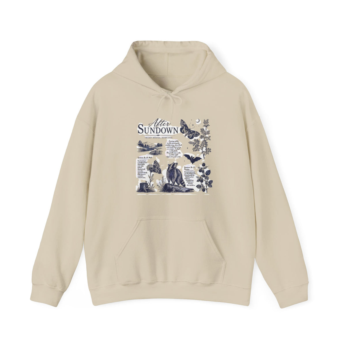 Sunset Foxes Hoodie — "After Sundown" Nature Graphic Pullover
