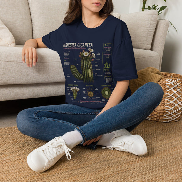 Carnegiea Gigantea Cactus Anatomy T-Shirt — Saguaro Plant Illustration Tee