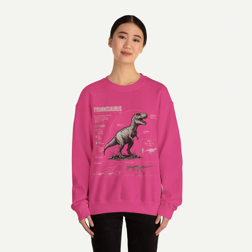 Tyrannosaurus Anatomy Sweatshirt — Vintage Dino Diagram Pullover