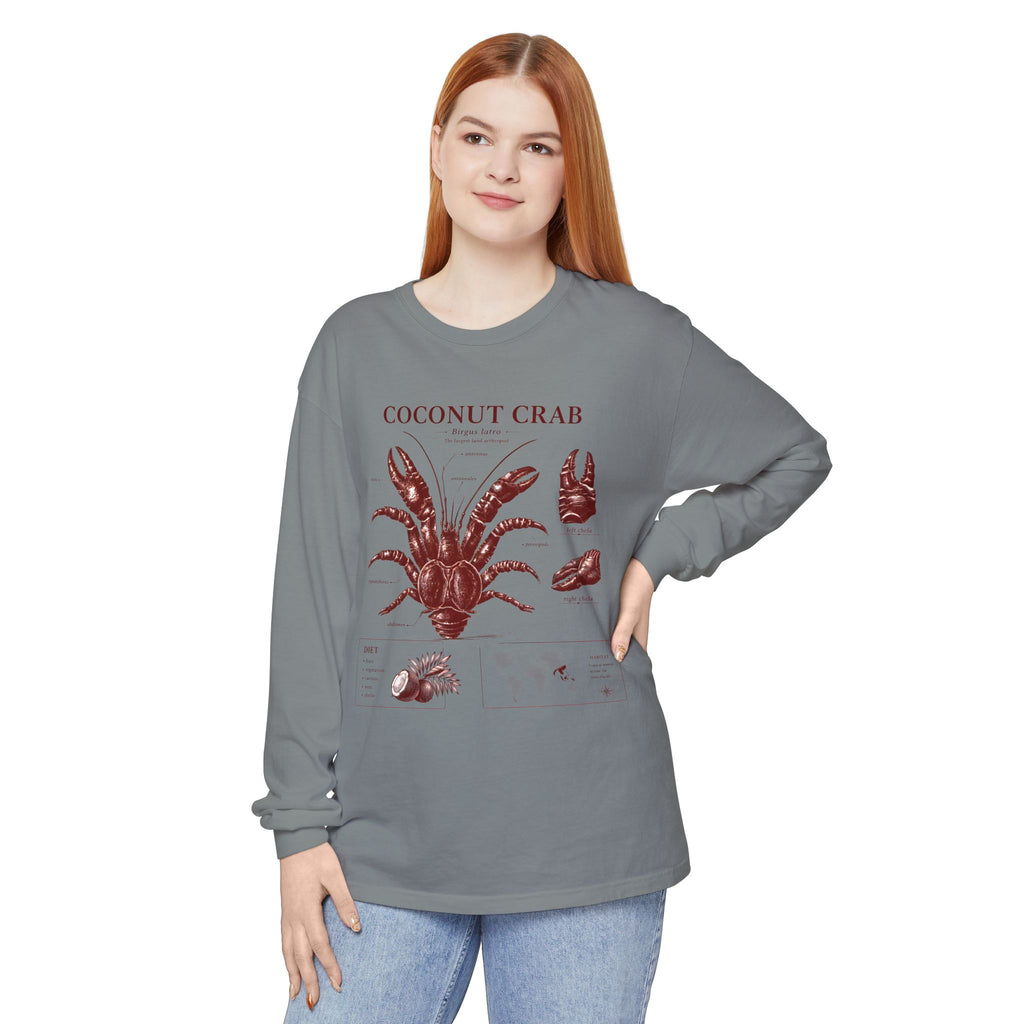 Coconut Crab Long Sleeve Tee — Vintage Marine Illustration