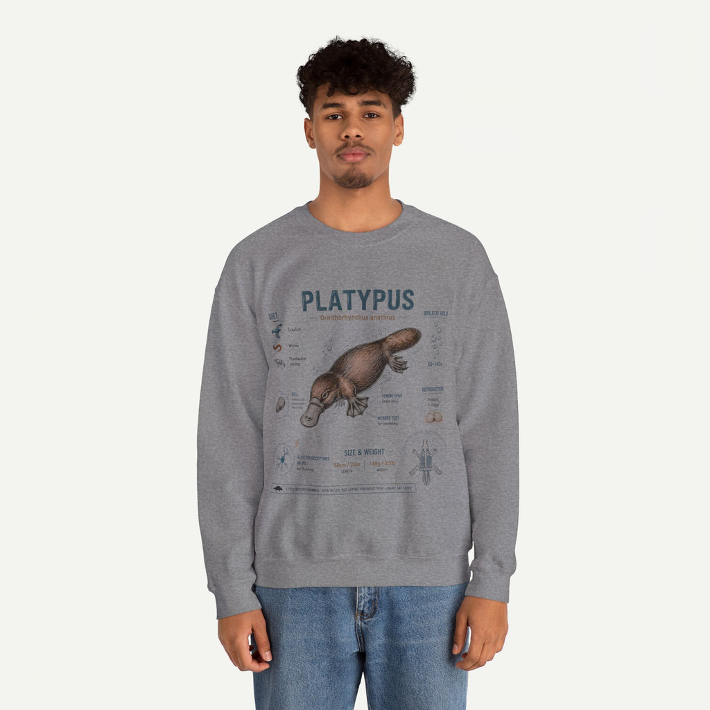 Platypus Anatomy Sweatshirt — Vintage Scientific Illustration