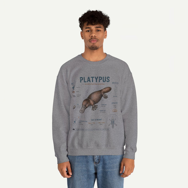 Platypus Anatomy Sweatshirt — Vintage Scientific Illustration
