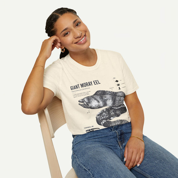 Moray Eel Anatomy Graphic T-Shirt — Vintage Scientific Illustration Tee