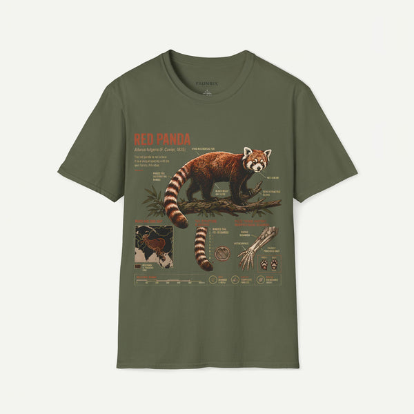 Red Panda Anatomy T-Shirt — Vintage Wildlife Graphic Tee