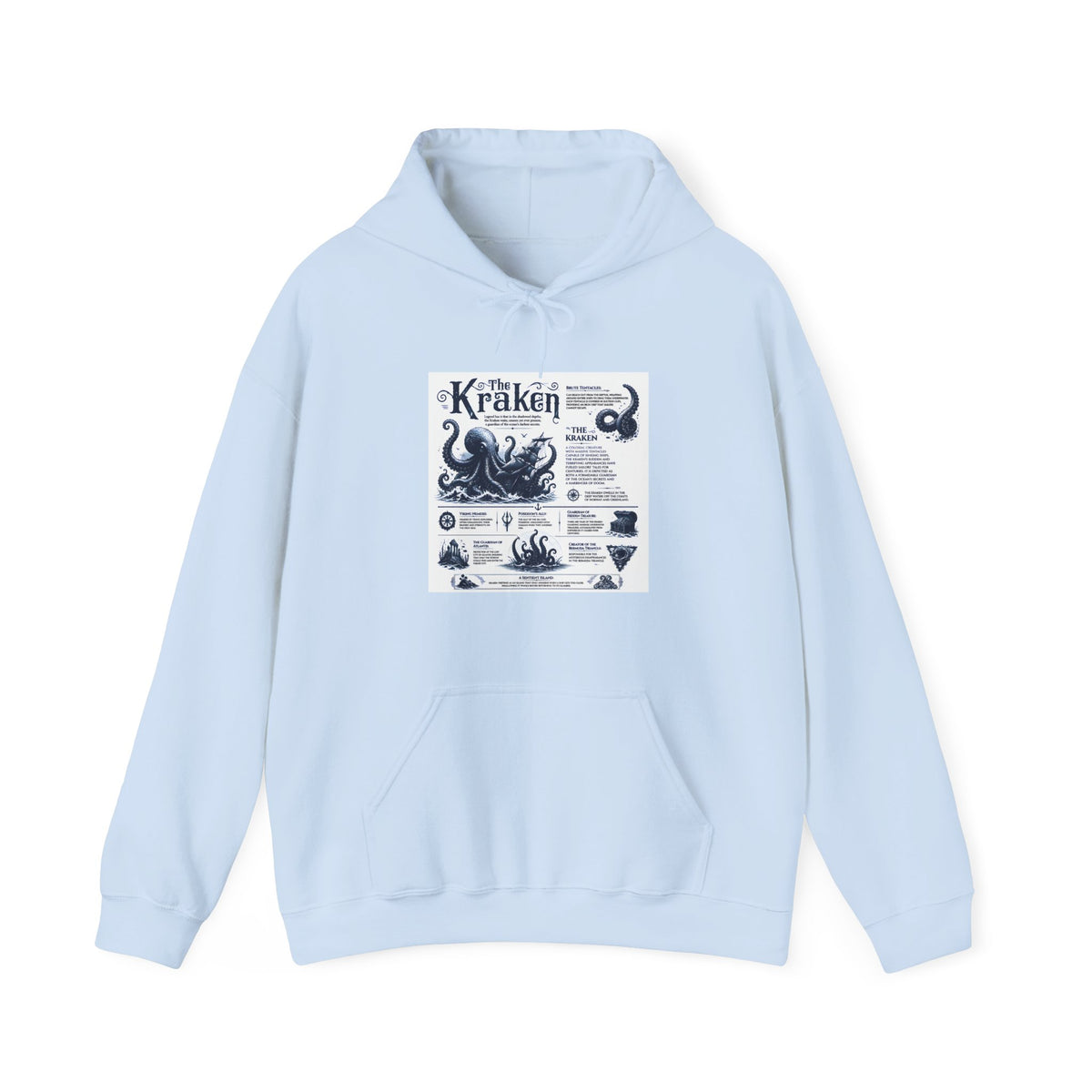Kraken Nautical Hoodie – Vintage Sea Monster Diagram Sweatshirt