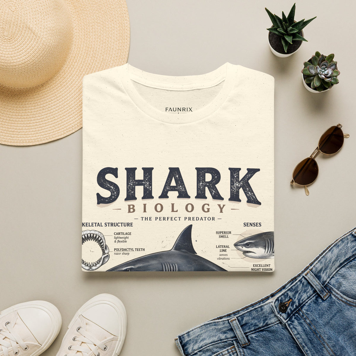 Shark Biology T-Shirt — Vintage Anatomy Graphic Tee