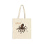 Octopus Canvas Tote Bag — Vintage Sea Creature Illustration Eco Grocery Bag