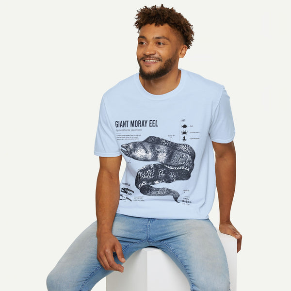 Moray Eel Anatomy Graphic T-Shirt — Vintage Scientific Illustration Tee