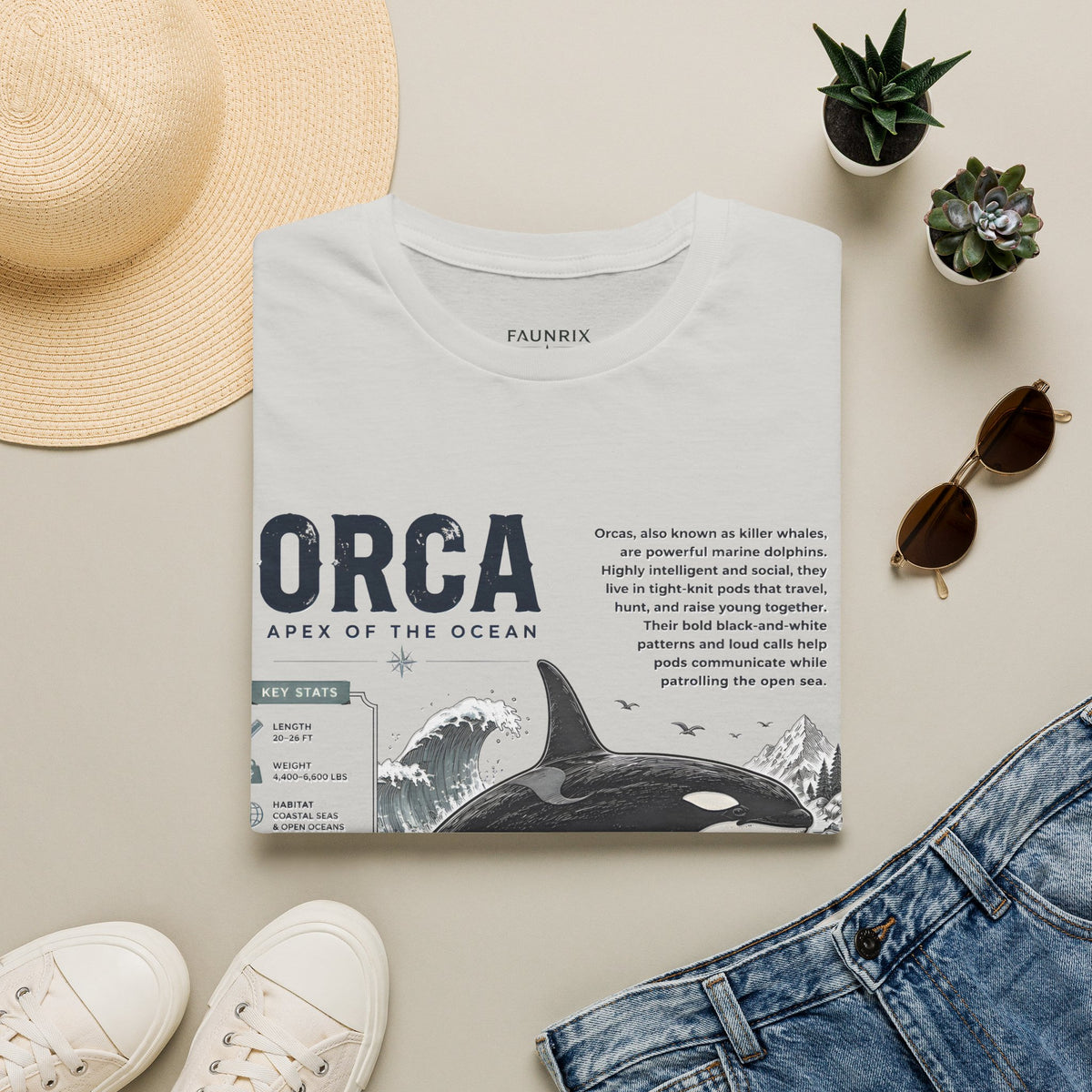 Orca Apex of the Ocean Anatomy T-Shirt – Vintage Marine Whale Illustration Tee