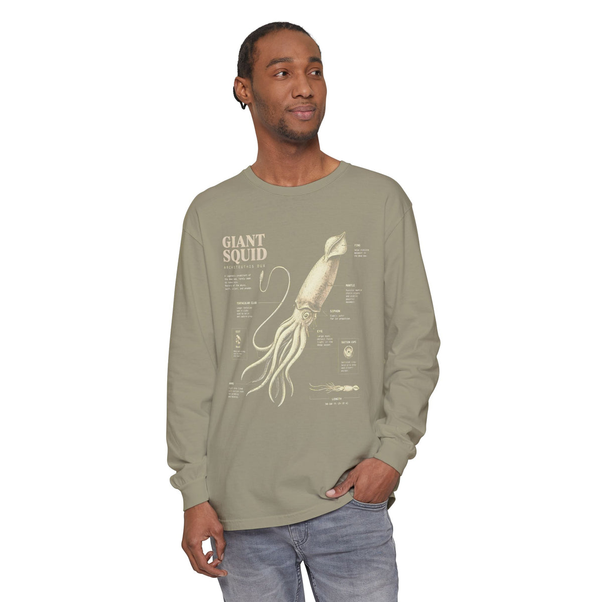 Giant Squid Anatomy Long Sleeve Tee