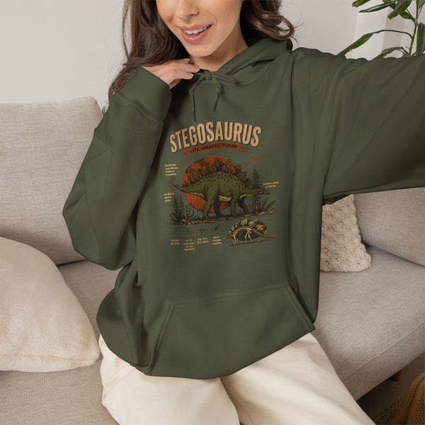 Stegosaurus Vintage Anatomy Hoodie – Retro Dino Nature Sweatshirt