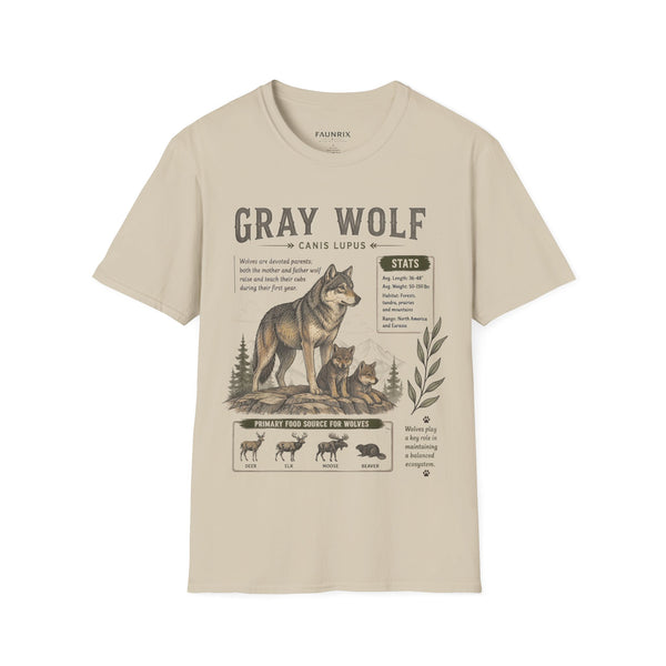 Gray Wolf Anatomy T-Shirt — Canis Lupus Nature Facts Tee
