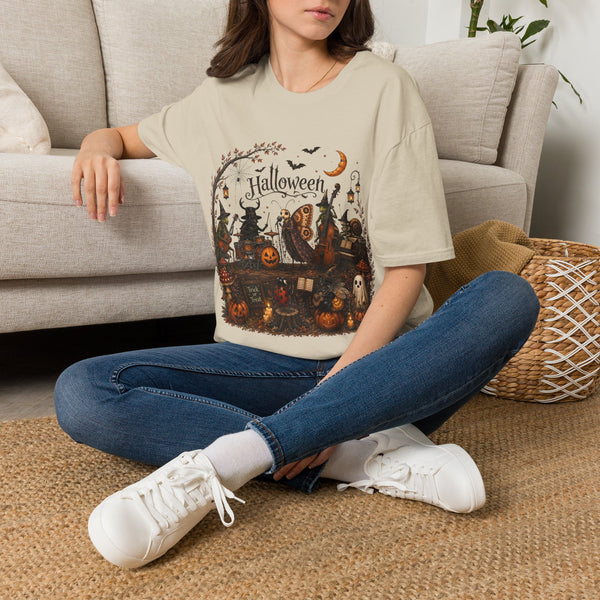 Halloween Witch & Pumpkin T‑Shirt — Spooky Night Graphic Tee