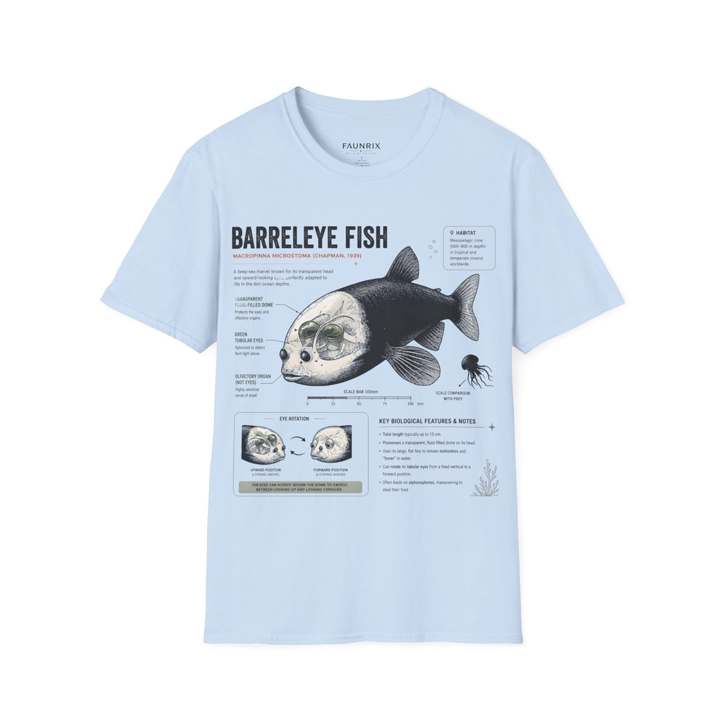 Barreleye Fish Anatomy T-Shirt — Deep Sea Biology Graphic Tee