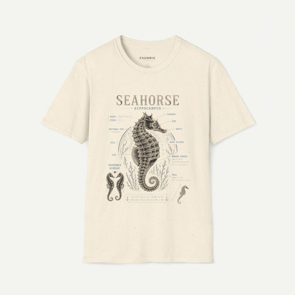 Seahorse Anatomy Tee — Vintage Marine Biology T-Shirt