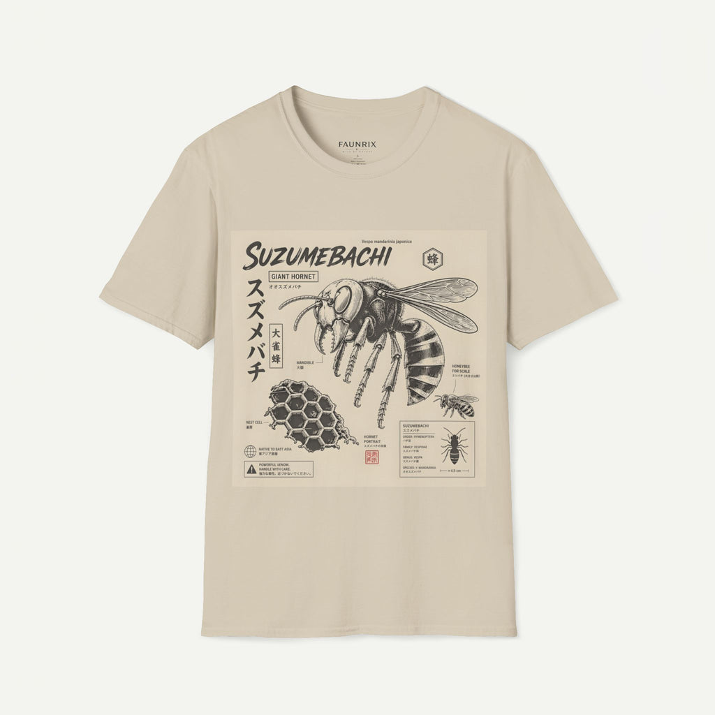 Suzumebachi Giant Hornet Anatomy T-Shirt — Japanese Illustration Graphic Tee