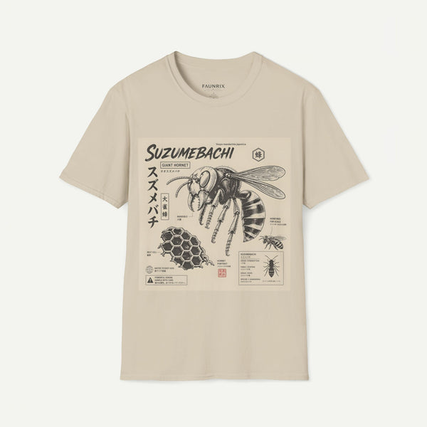 Suzumebachi Giant Hornet Anatomy T-Shirt — Japanese Illustration Graphic Tee