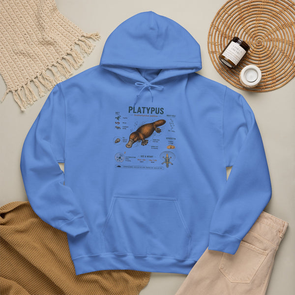Platypus Anatomy Hoodie — Scientific Illustration Pullover for Nature Lovers
