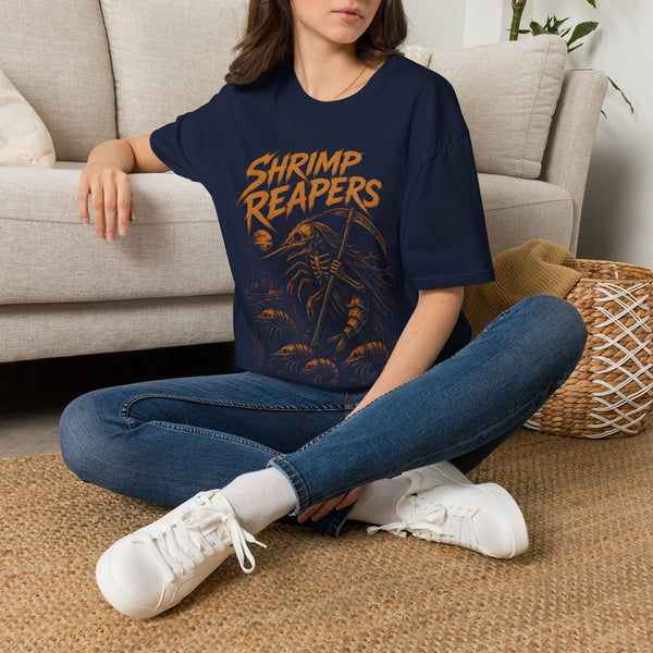 Shrimp Reapers T‑Shirt — Vintage Horror Seafood Graphic Tee