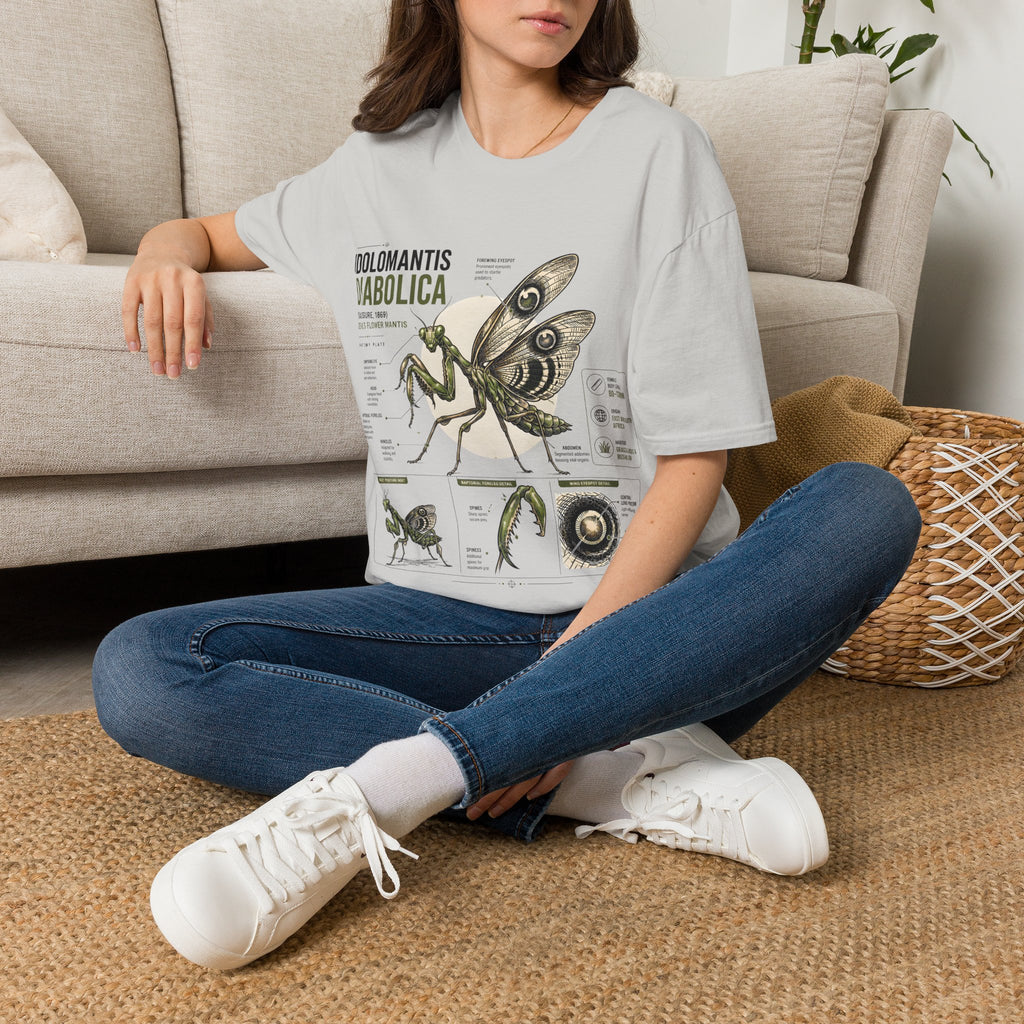 Praying Mantis Botanical Anatomy T-Shirt — Mantis Taxonomy Graphic Tee
