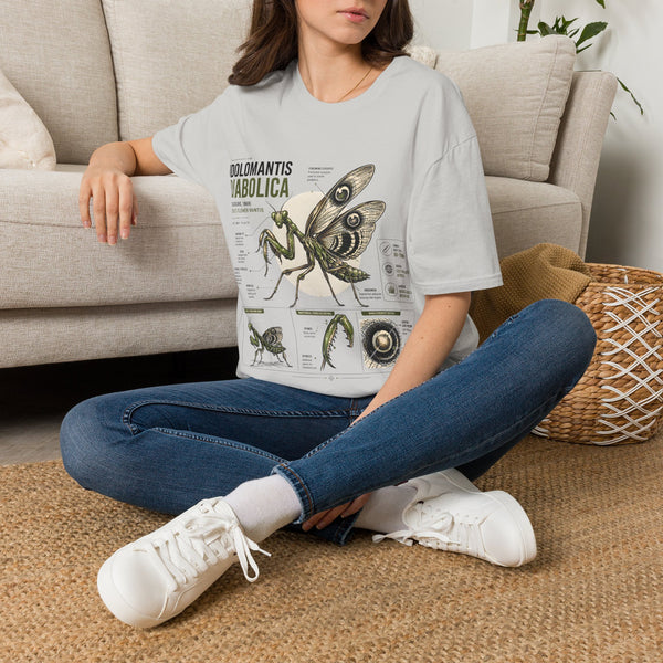 Praying Mantis Botanical Anatomy T-Shirt — Mantis Taxonomy Graphic Tee