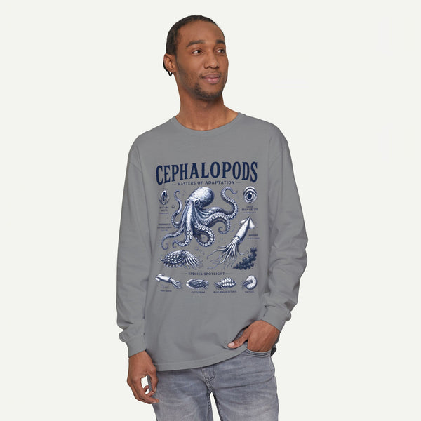 Cephalopods Illustration Long Sleeve Tee