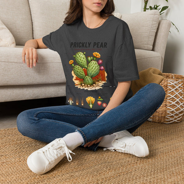 Prickly Pear Botanical T-Shirt — Vintage Cactus Illustration Tee