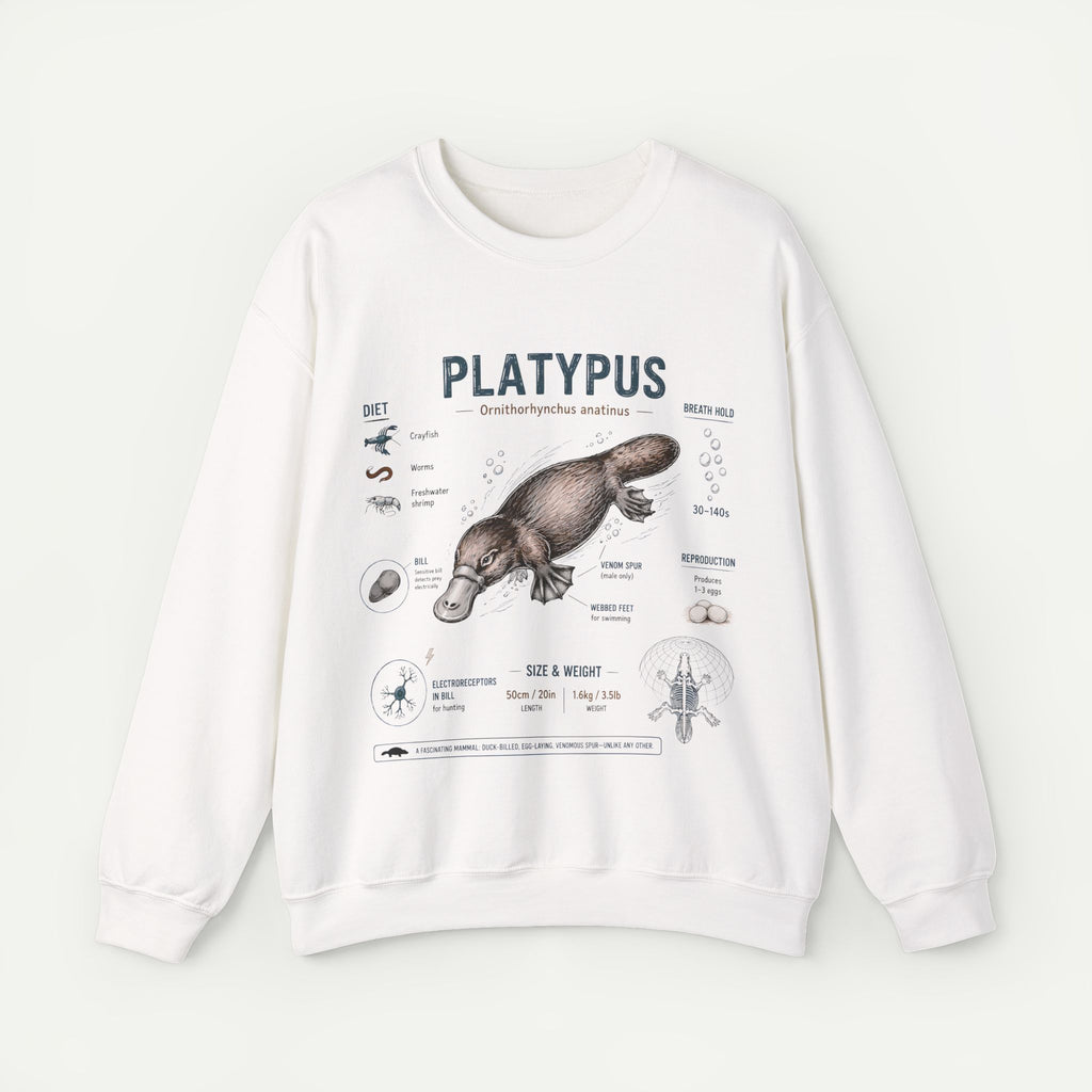 Platypus Anatomy Sweatshirt — Vintage Scientific Illustration
