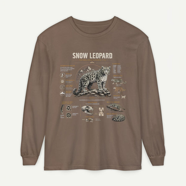 Snow Leopard Wildlife Anatomy Long Sleeve Tee