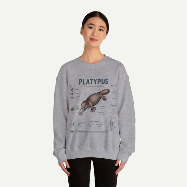 Platypus Anatomy Sweatshirt — Vintage Scientific Illustration