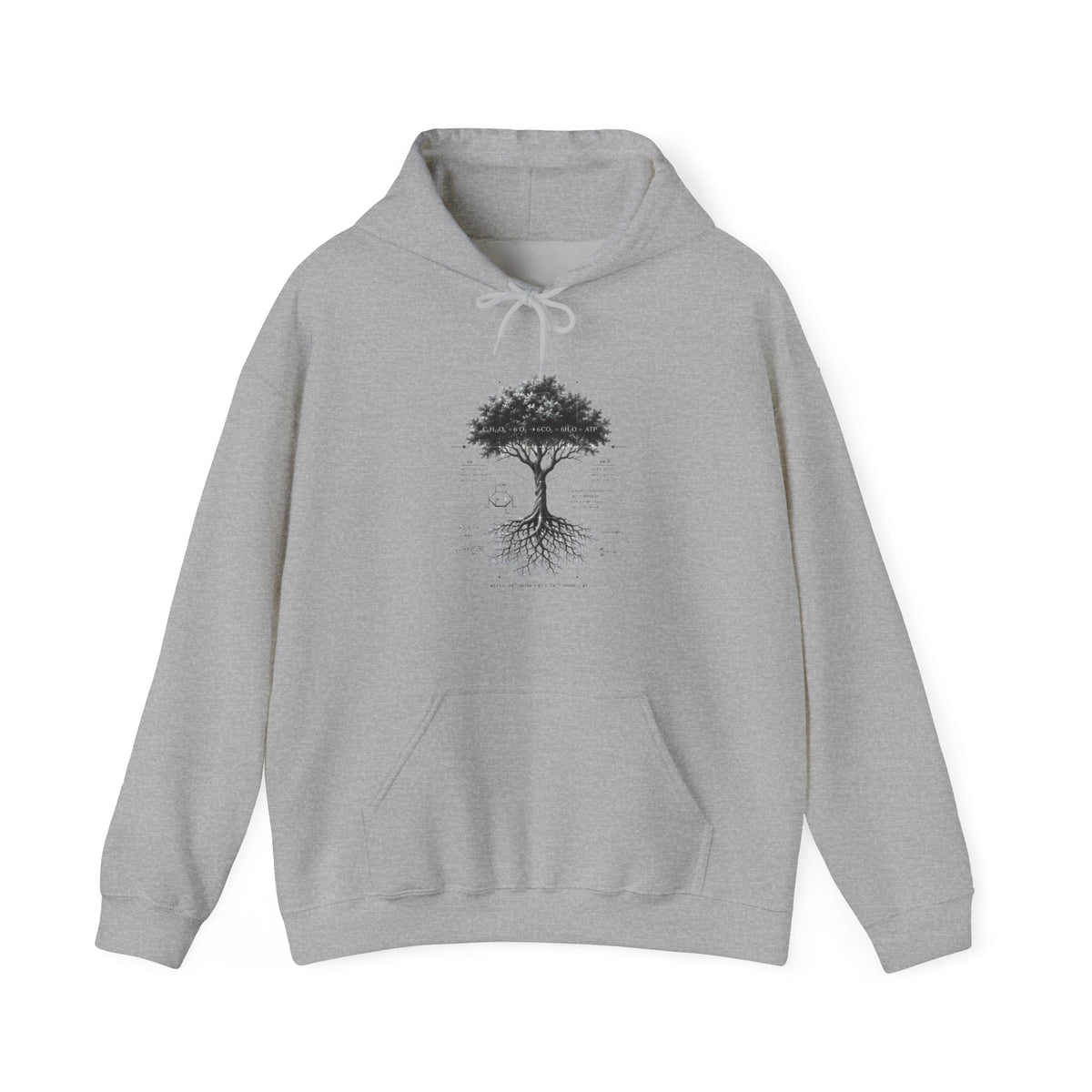 Tree of Life Hoodie — Botanical Diagram Roots & Growth Sweatshirt