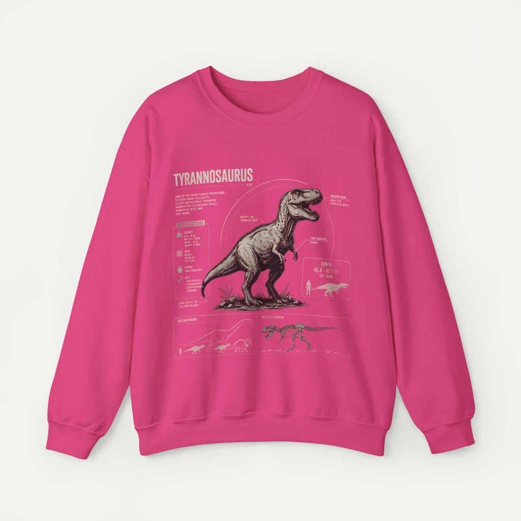 Tyrannosaurus Anatomy Sweatshirt — Vintage Dino Diagram Pullover