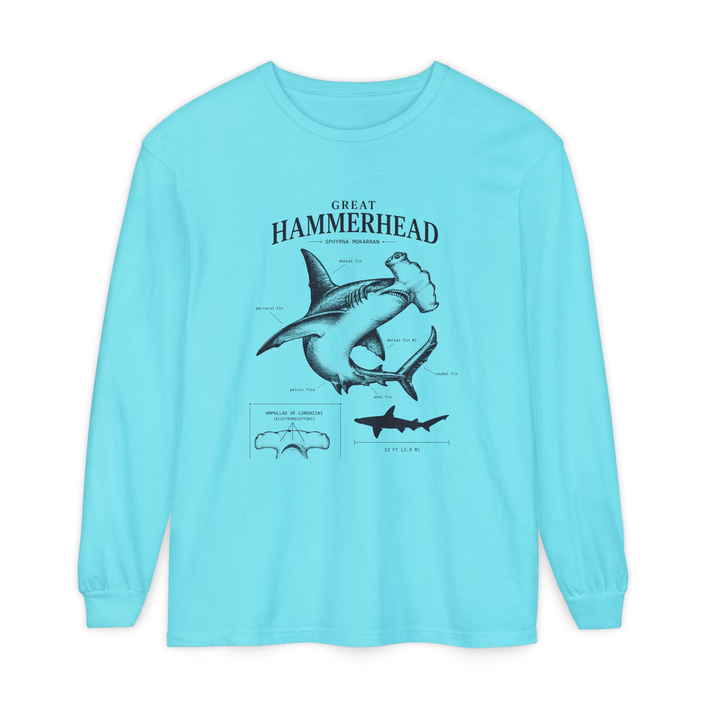 Hammerhead Shark Anatomy Long Sleeve Tee