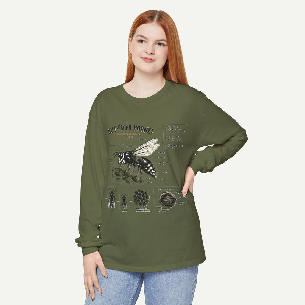 Bald-Faced Hornet Anatomy Long Sleeve Tee