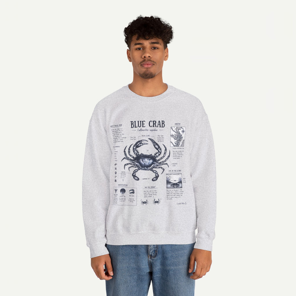 Blue Crab Anatomy Sweatshirt