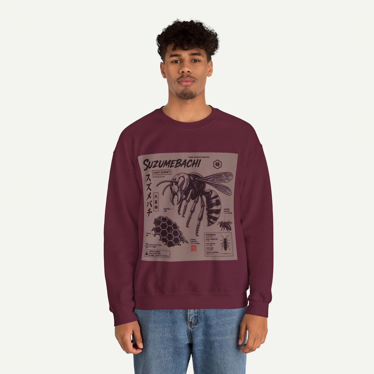 Suzumebachi Hornet Anatomy Crewneck Sweatshirt