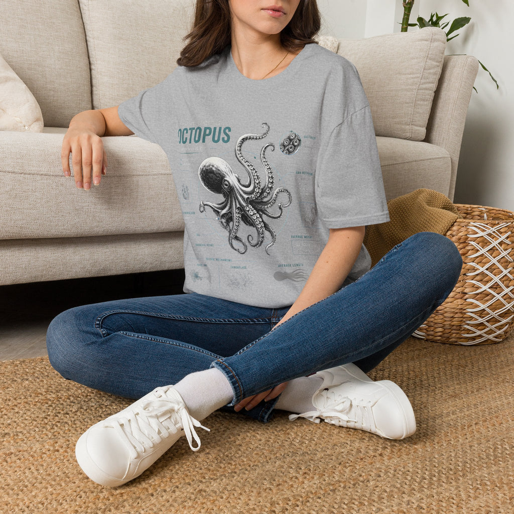 Octopus Anatomy Tee — Vintage Marine Illustration T-Shirt