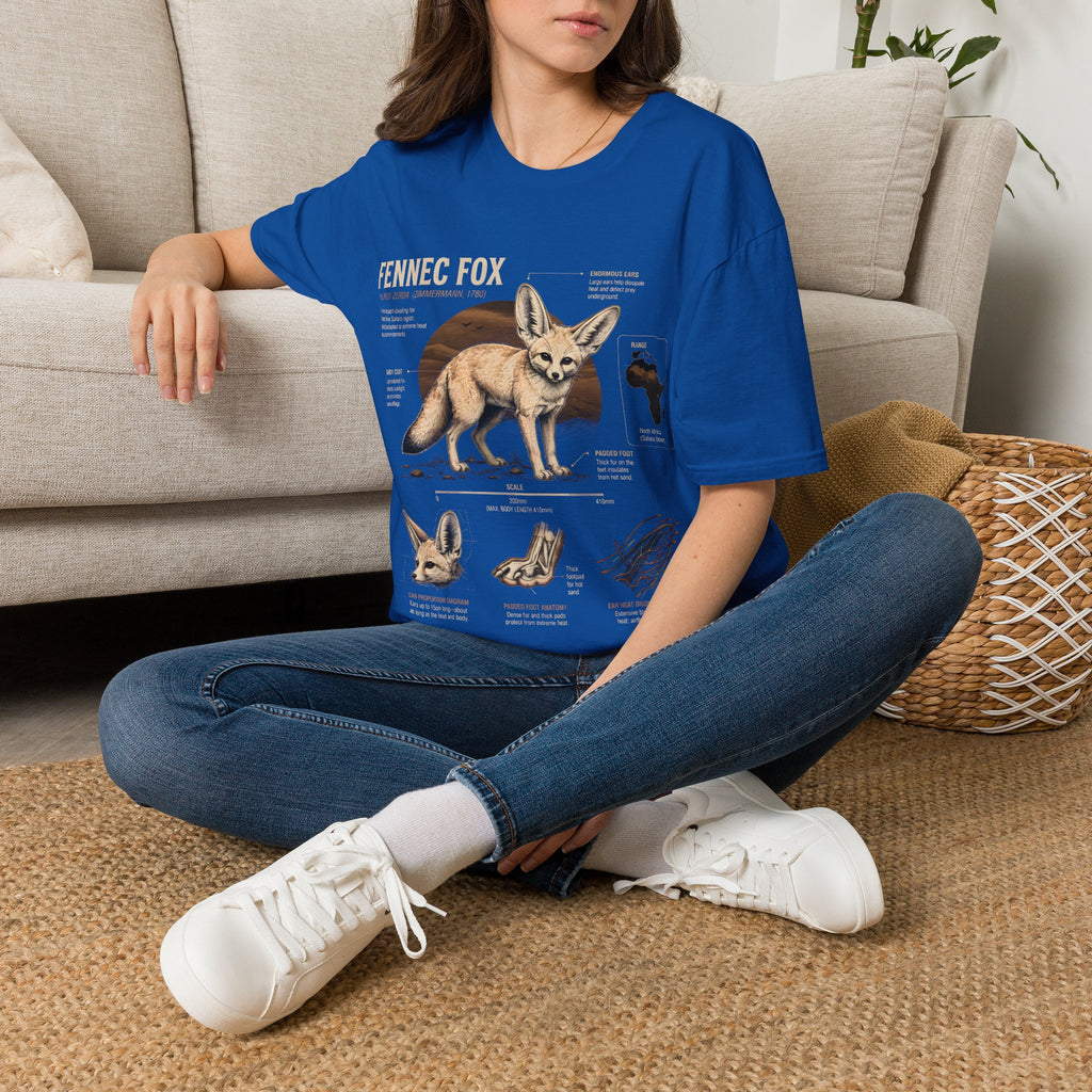 Fennec Fox Anatomy Tee — Illustrated Desert Fox Graphic T-Shirt