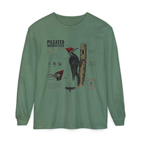 Pileated Woodpecker Anatomy Long Sleeve Tee