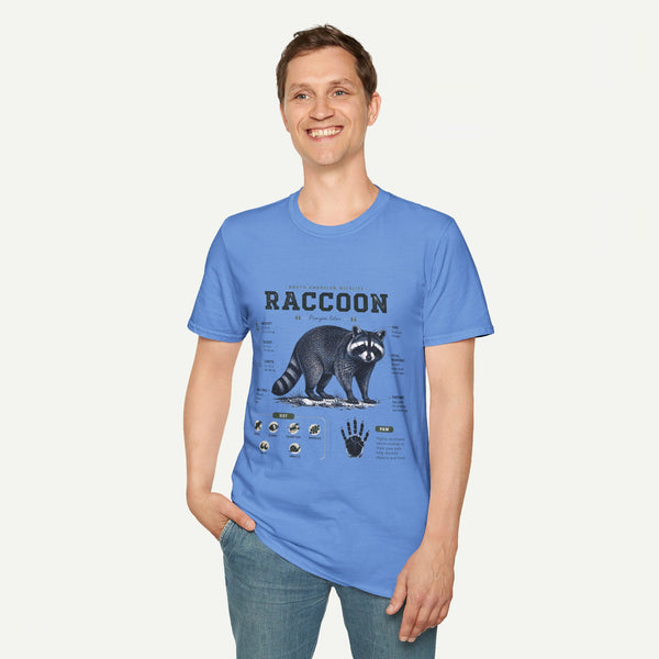 Raccoon Anatomy T-Shirt — North American Wildlife Graphic Tee