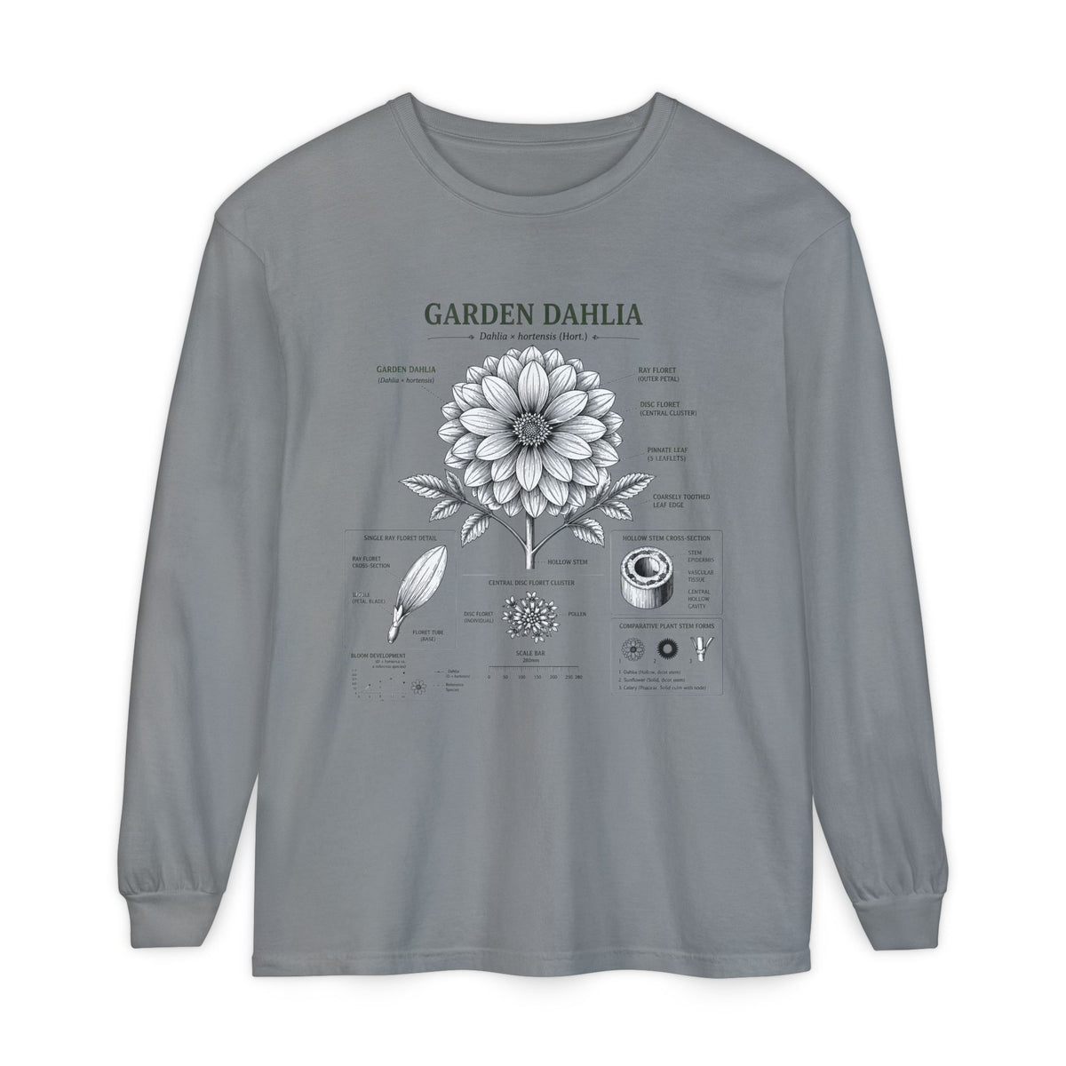 Garden Dahlia Botanical Long Sleeve Tee