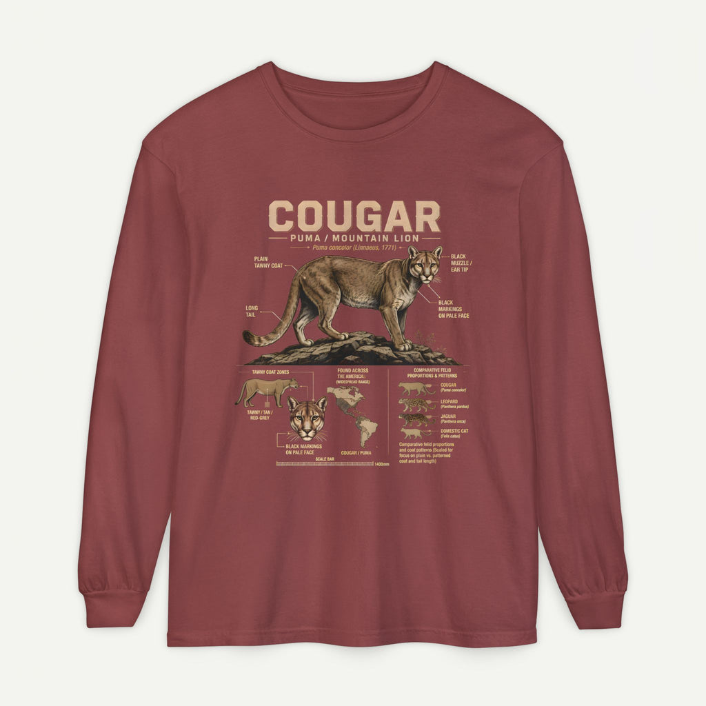 Cougar Wildlife Anatomy Long Sleeve Tee