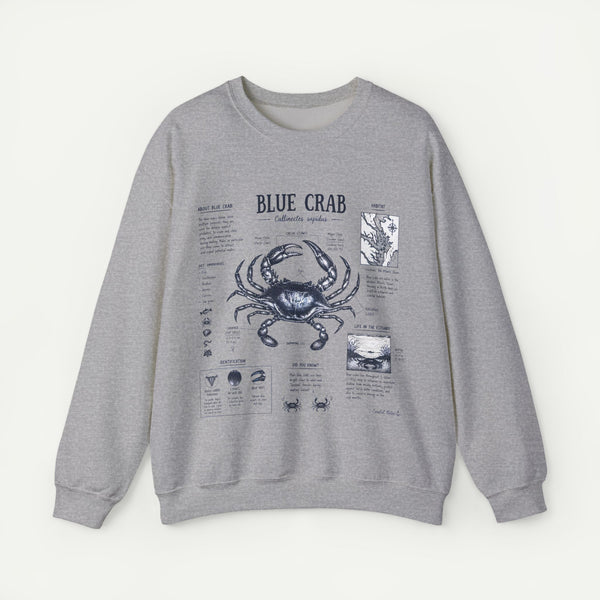 Blue Crab Anatomy Sweatshirt