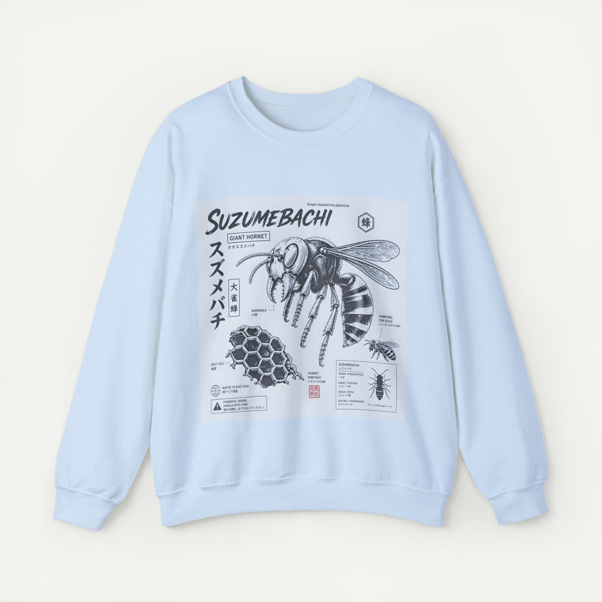Suzumebachi Hornet Anatomy Crewneck Sweatshirt