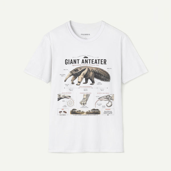 Giant Anteater Anatomy Tee — Vintage Natural History Animal Graphic T-Shirt