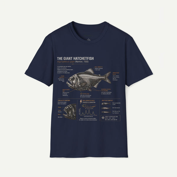 Hatchetfish Anatomy T-Shirt — Vintage Scientific Fish Diagram Tee